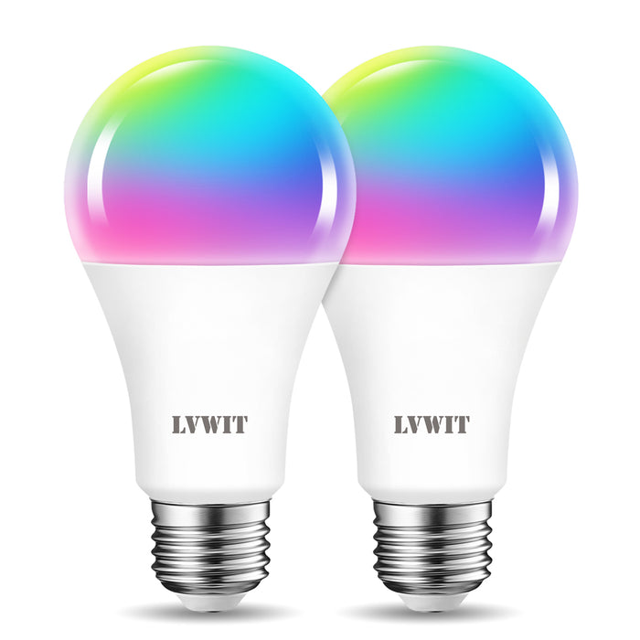 E27 LED WiFi Smart Lampe, A70 1521Lm 2er Pack