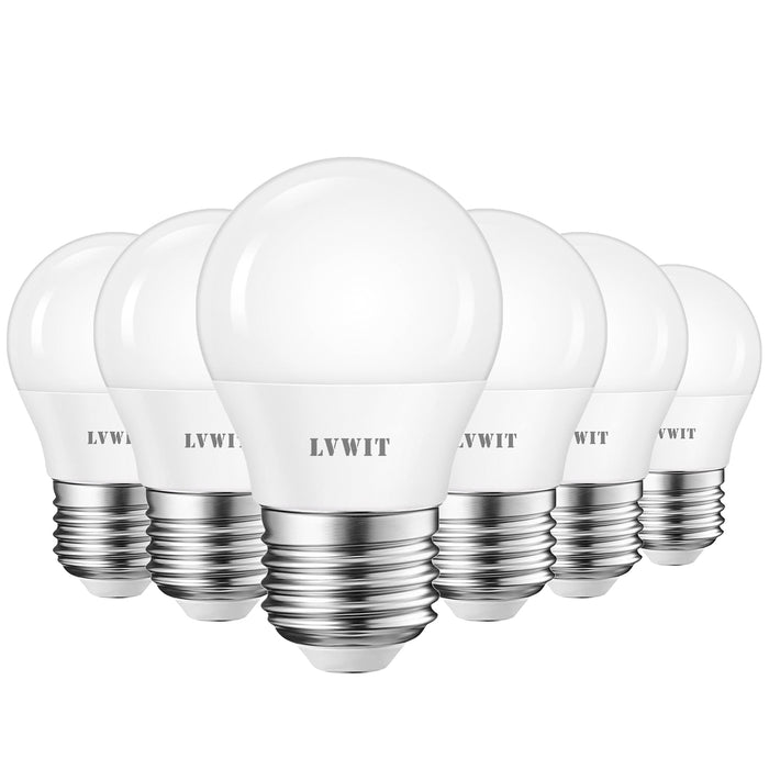 LVWIT E27 Edison Screw Golf Ball Bulb, 6.5W G45 60W Equivalent, 806 Lumen 6500K/ 2700K