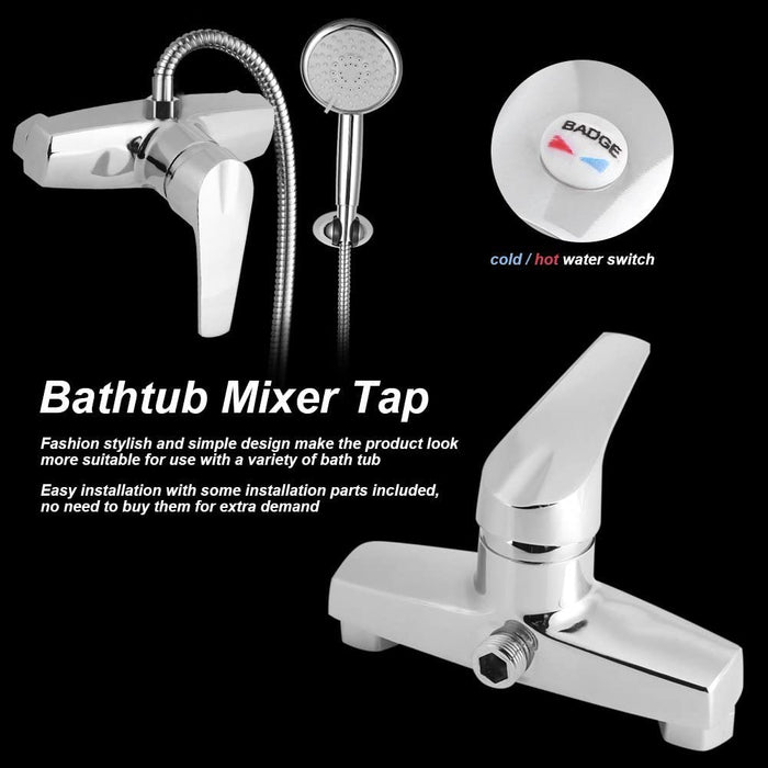 LVWIT Shower Mixer Taps, Shower Water Mixer Zinc Alloy Bathroom Bathtub Single Handle Faucet Wall Mounted Hot and Cold Water Mixing Shower Mixer Tap Rv Shower Faucet