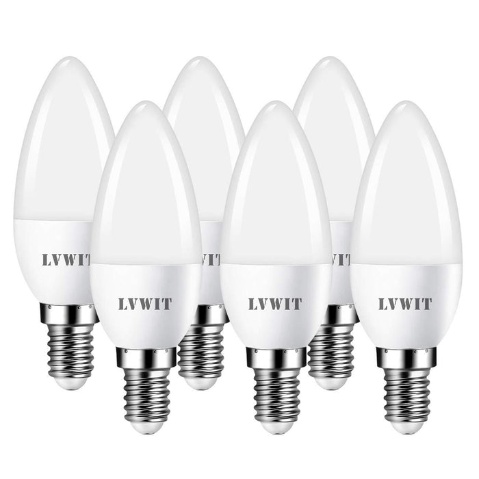 E14 Candle Bulbs, C37 470Lm 6PCS