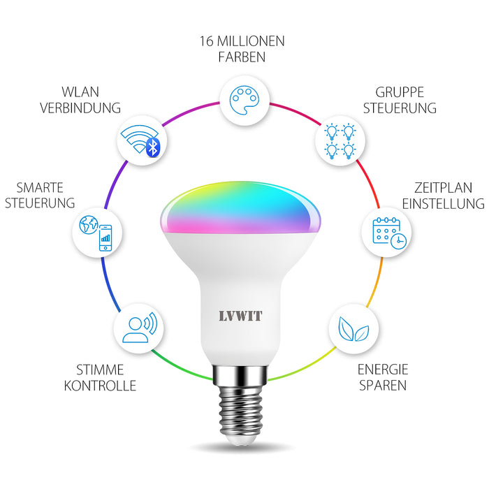 LVWIT Smart LED Reflektorlampe E14