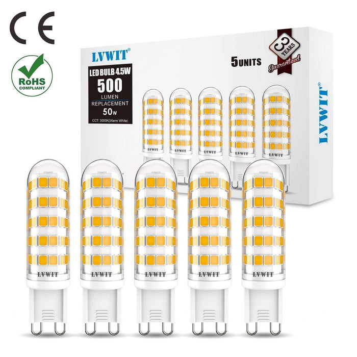 Beugel waterbestendig Koken G9 LED Light Bulbs | Non Flicker 400Lm&500Lm | LVWIT