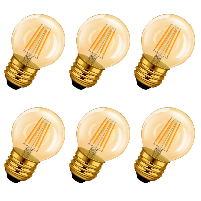 E27 LED Glühlampe Filament, G45 4W Gold