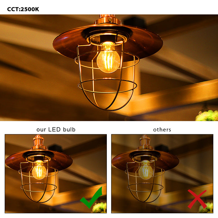 E27 LED Glühlampe Filament, A60 6.5W Gold