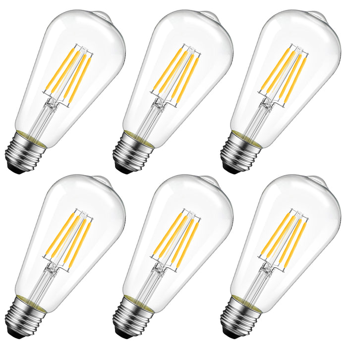 E27 LED Filament Light Bulbs, ST64 470Lm&806Lm