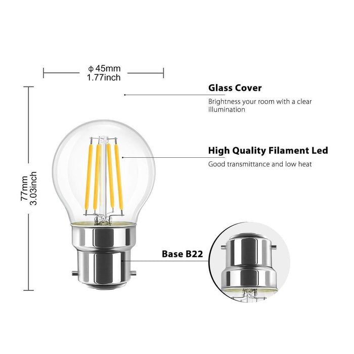 Lampe LED B22 Filament 2700°K