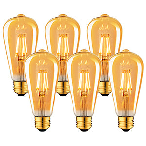 E27 LED Filament Glühbirne, ST64 Gold 4W